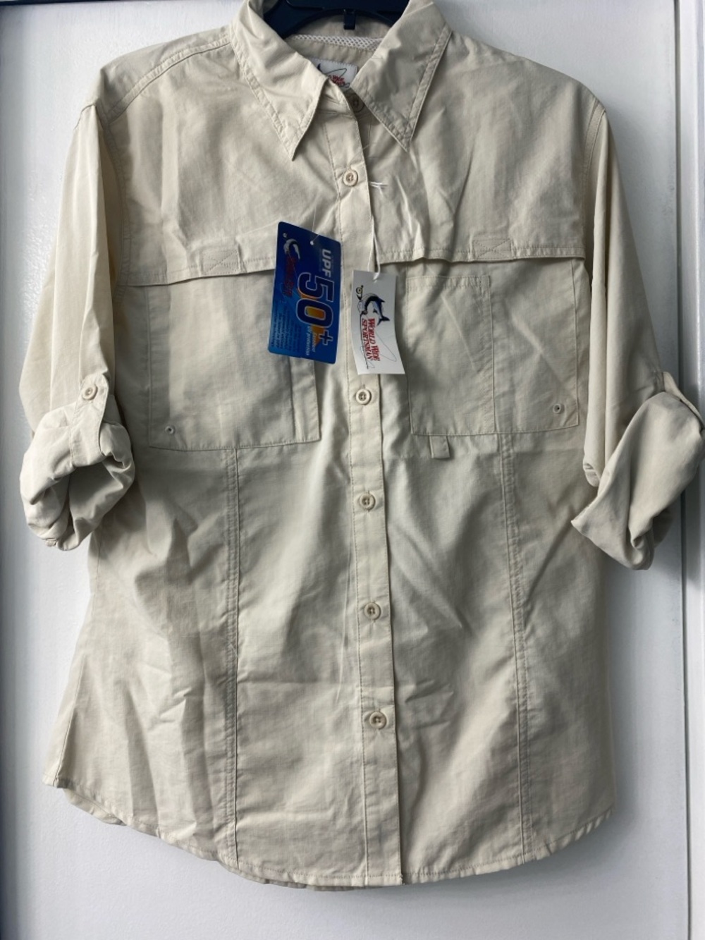 Bass Pro Shops Men's Button-Down Fishing Shirt in Cream